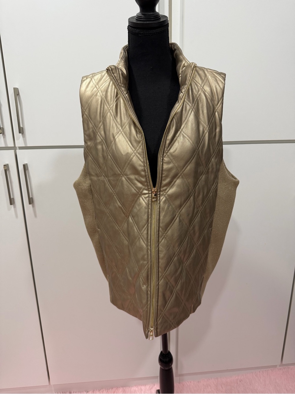 Chico's quilted metallic vest